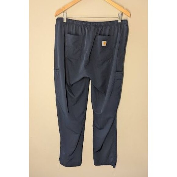CARHARTT Pants 34x31 Size Medium Tall Cargo Scrub Nurse Work Pant Navy Blue - Picture 3 of 4
